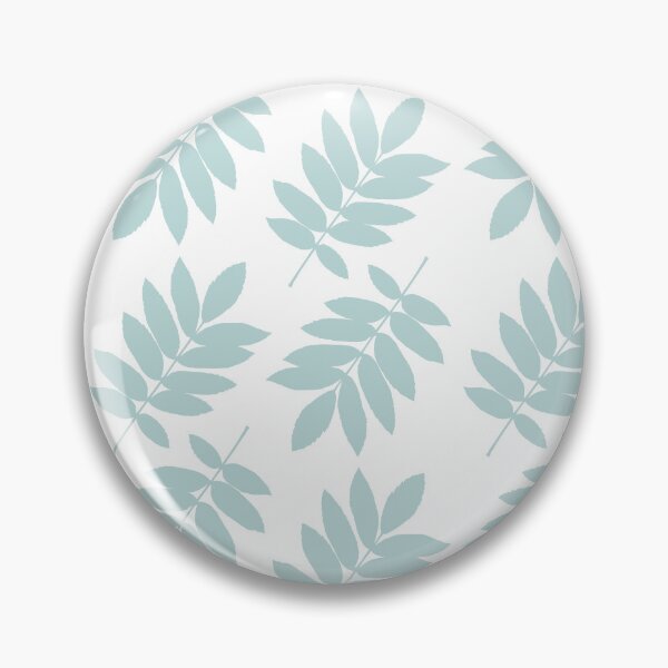 Item preview, Elder Leaf Pattern Duck Egg Blue on White designed and sold by NataliePaskell.