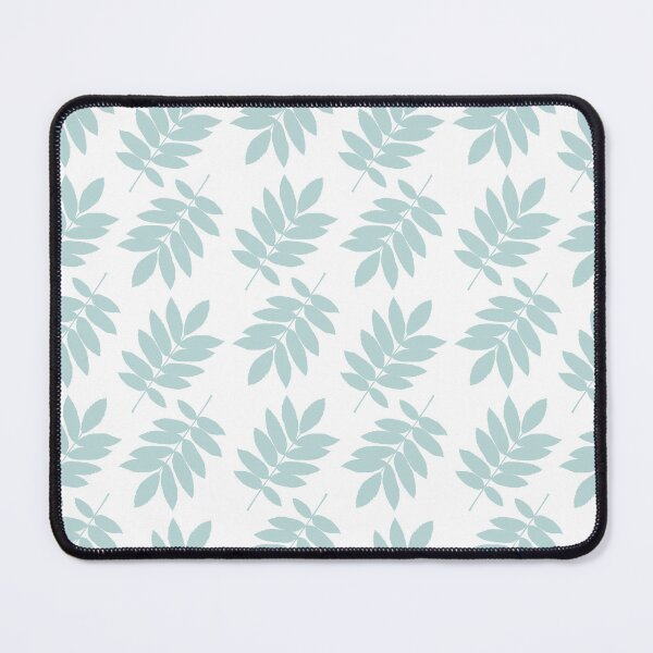 Item preview, Elder Leaf Pattern Duck Egg Blue on White designed and sold by NataliePaskell.