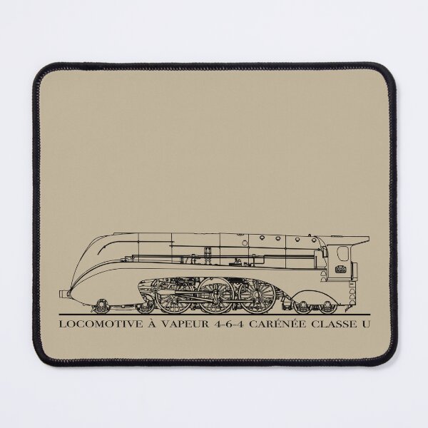 Item preview, French Streamlined 4-6-4 Class U Steam Locomotive Diagram designed and sold by Maljonic.