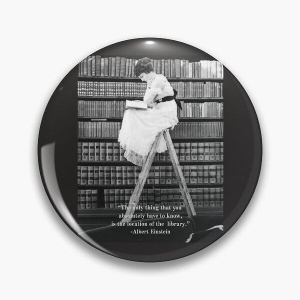 Item preview, Vintage Library Photograph Einstein Quote designed and sold by coodoosandco.