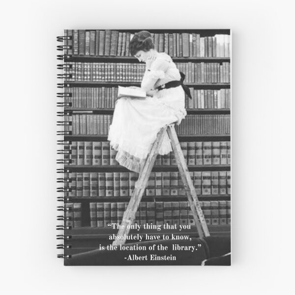 Item preview, Vintage Library Photograph Einstein Quote designed and sold by coodoosandco.