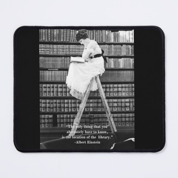 Item preview, Vintage Library Photograph Einstein Quote designed and sold by coodoosandco.