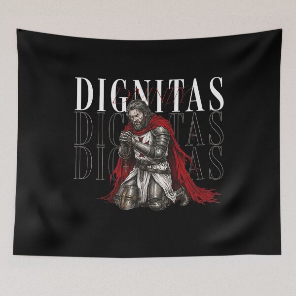 Item preview, Dignitas Rosary Warrior Christian Gym  - Templar Knight Red Cape designed and sold by casseyill.