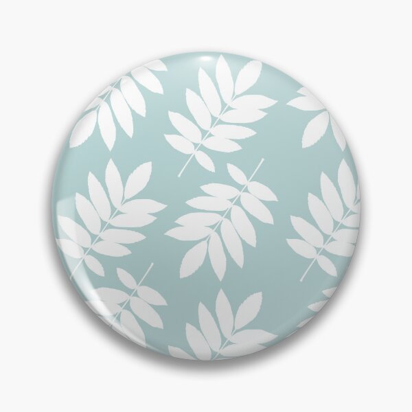 Item preview, Elder Leaf Pattern White on Duck Egg Blue designed and sold by NataliePaskell.