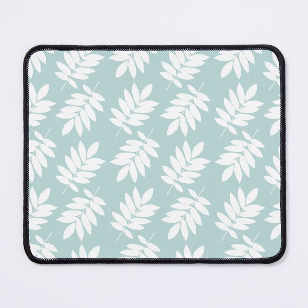 Item preview, Elder Leaf Pattern White on Duck Egg Blue designed and sold by NataliePaskell.