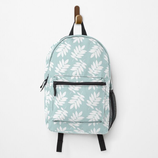 Item preview, Elder Leaf Pattern White on Duck Egg Blue designed and sold by NataliePaskell.
