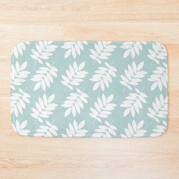 Item preview, Elder Leaf Pattern White on Duck Egg Blue designed and sold by NataliePaskell.