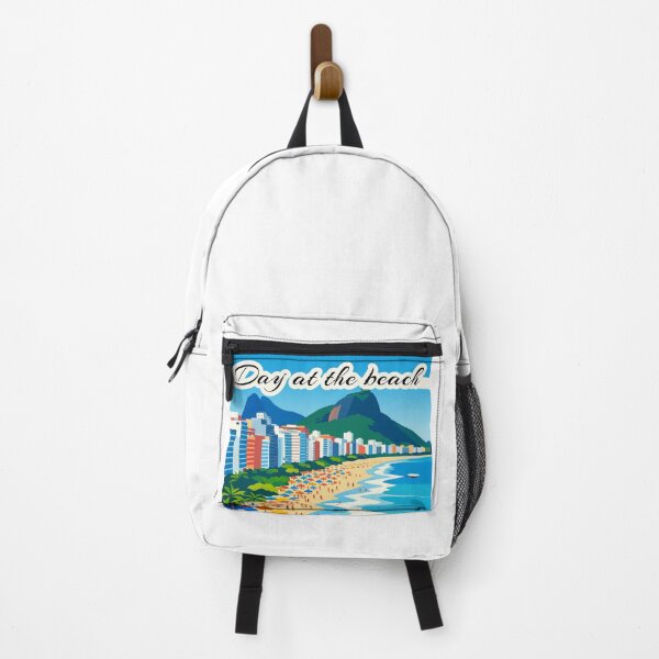 Item preview, Day at the Beach Coastal City Resort Summer Illustration designed and sold by PixelWaveBD.