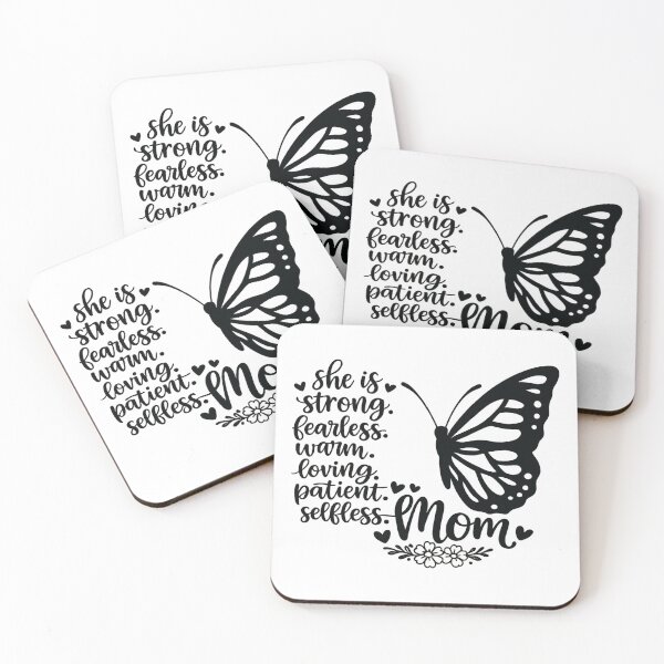 Item preview, she is strong fearless warm loving patient selfless mom designed and sold by CloudyPress.