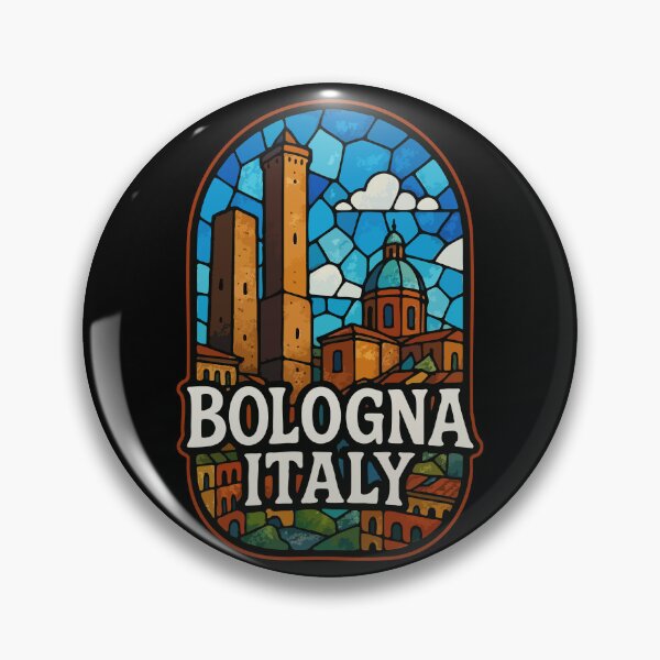 Item preview, Bologna Italy Vacation Stained Glass Art designed and sold by TomFrontierArt.