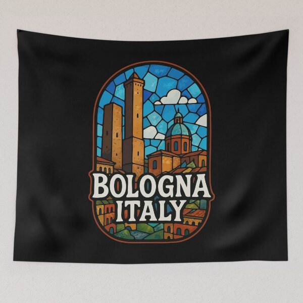Item preview, Bologna Italy Vacation Stained Glass Art designed and sold by TomFrontierArt.