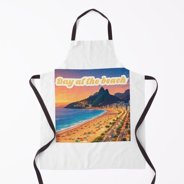 Item preview, Day at the Beach City Lights Coastal Twilight Art designed and sold by PixelWaveBD.