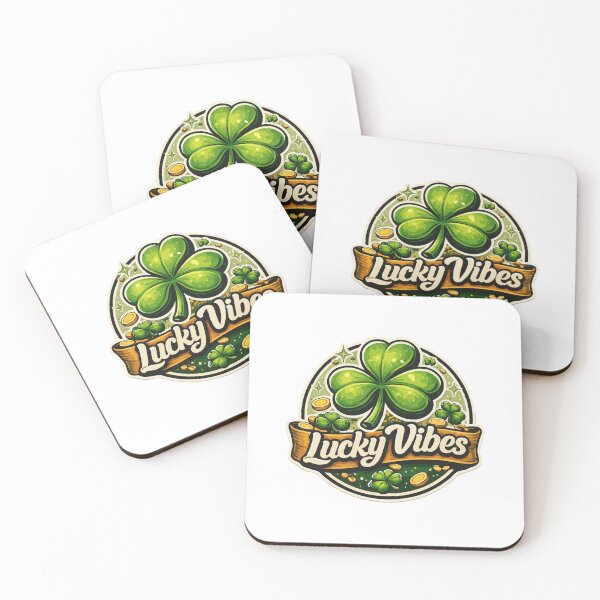 Item preview, Lucky Vibes Shamrock Retro Badge – St Patrick’s Day Clover Design designed and sold by Custom Crest.
