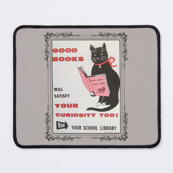 Item preview, Good Books Cat Vintage Poster designed and sold by coodoosandco.