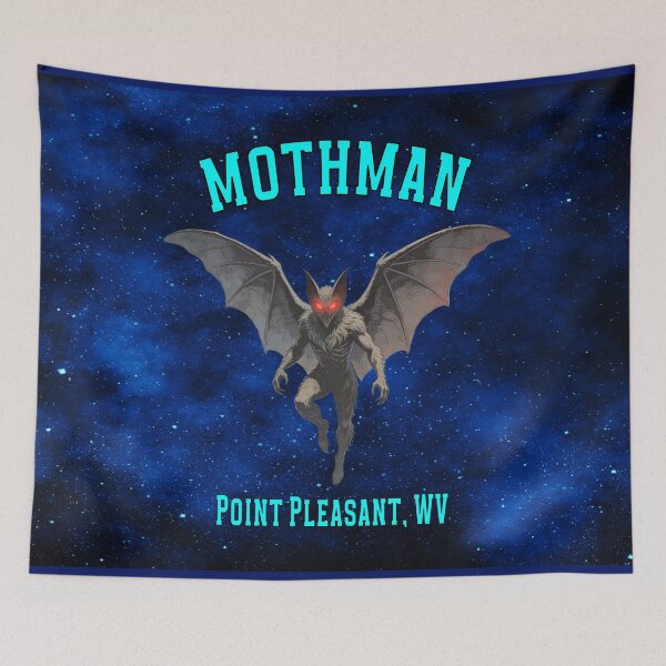 Item preview, Mothman of Point Pleasant – Retro Cryptid Night Sky Design designed and sold by MysticOzzy.