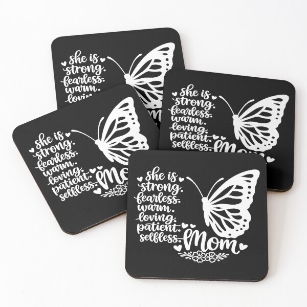 Item preview, she is strong fearless warm loving patient selfless mom designed and sold by CloudyPress.