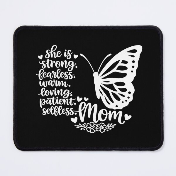 Item preview, she is strong fearless warm loving patient selfless mom designed and sold by CloudyPress.