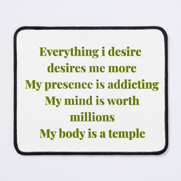 Item preview, Daily Manifestation Affirmations - My Mind is Worth Millions Aesthetic designed and sold by Dharaamagnetiix.
