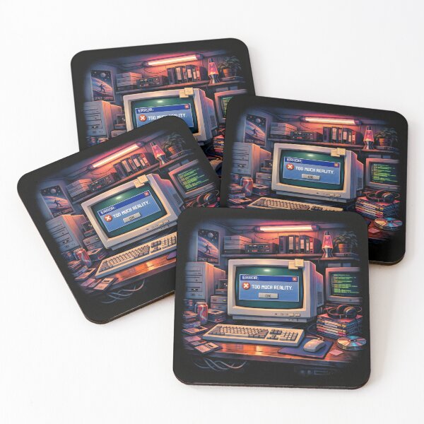 Item preview, Error Too Much Reality Retro Gaming Aesthetic designed and sold by SplashTastic.