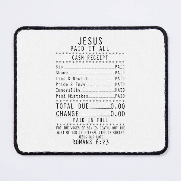 Item preview, Jesus Paid It All Bill designed and sold by The Loved Label.