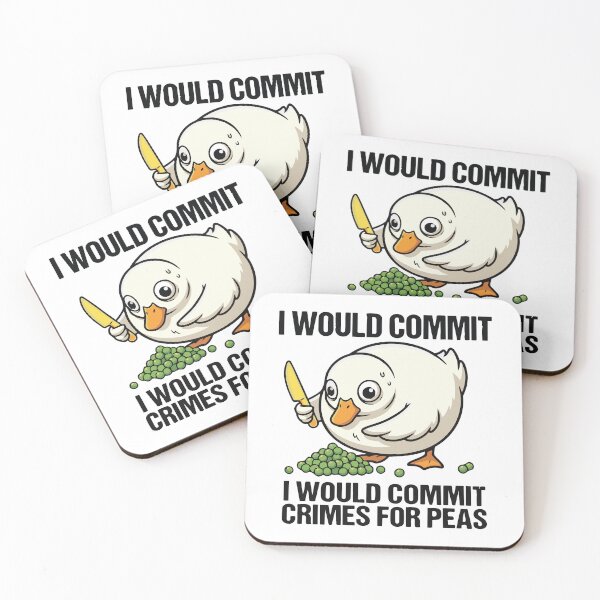 Item preview, I Will Commit Crimes For Peas Call Duck Meme designed and sold by Petzzz.