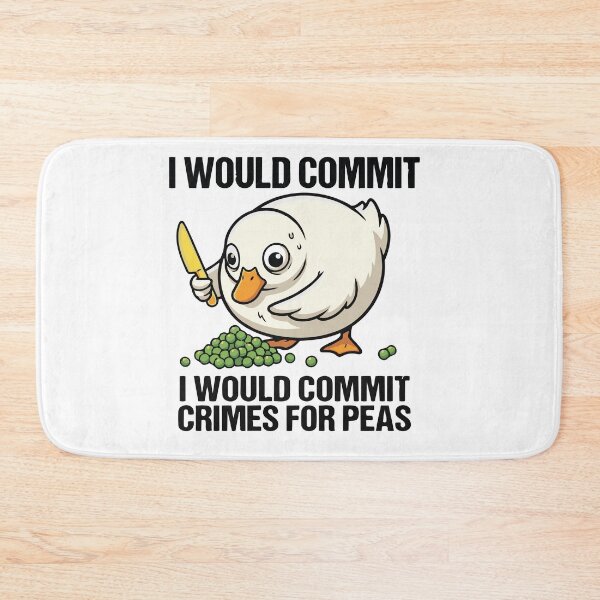 Item preview, I Will Commit Crimes For Peas Call Duck Meme designed and sold by Petzzz.