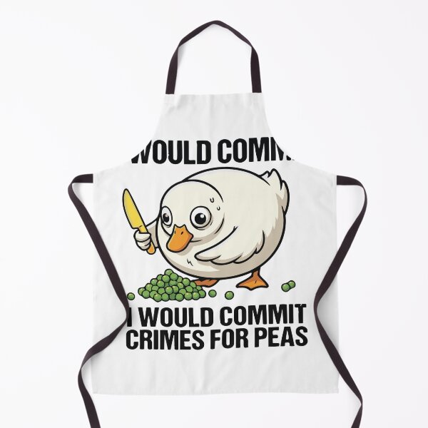 Item preview, I Will Commit Crimes For Peas Call Duck Meme designed and sold by Petzzz.
