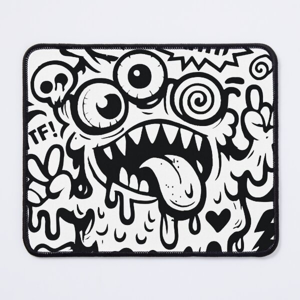 Item preview, Perfect for stickers, laptop decals, and t-shirt prints. Bold, quirky, chaotic doodle monster in Gen-Z humor style. designed and sold by Dejbar.