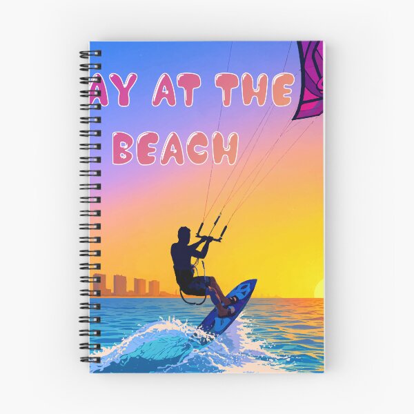Item preview, Day at the Beach Kitesurfing Summer Sunset Action Art designed and sold by PixelWaveBD.