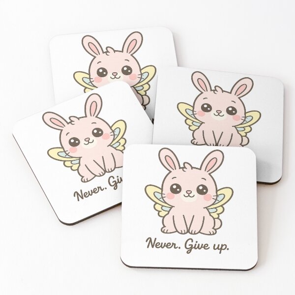 Item preview, Never. Give up. designed and sold by Yuppo the Bunny.