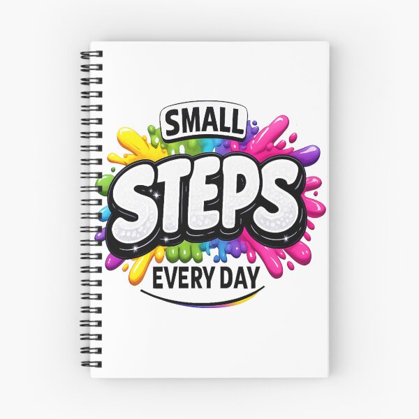 Item preview, Vibrant Motivational Sticker "Small Steps Every Day" Modern Vector Art designed and sold by ARTCREATESHOP.