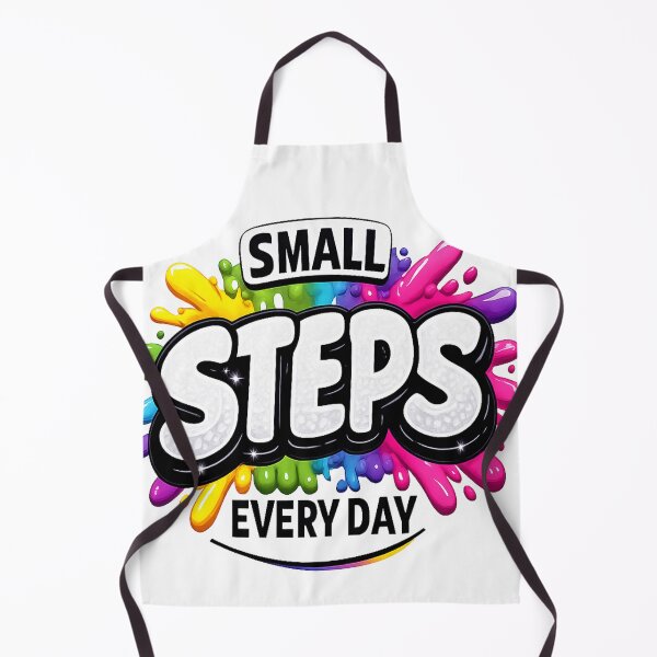 Item preview, Vibrant Motivational Sticker "Small Steps Every Day" Modern Vector Art designed and sold by ARTCREATESHOP.