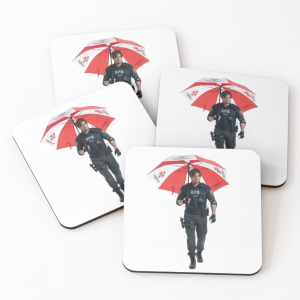 Item preview, LEON KENNEDY WITH UMBRELLA designed and sold by Cosmic Pop Lab.