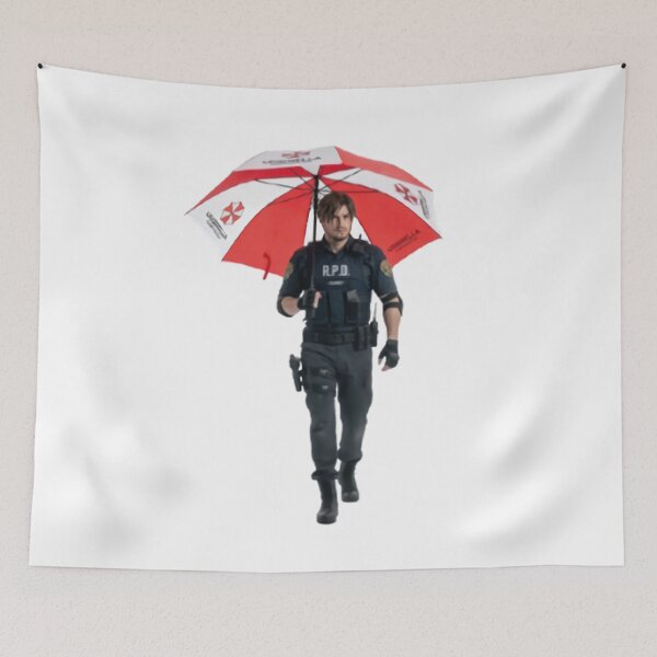 Item preview, LEON KENNEDY WITH UMBRELLA designed and sold by Cosmic Pop Lab.