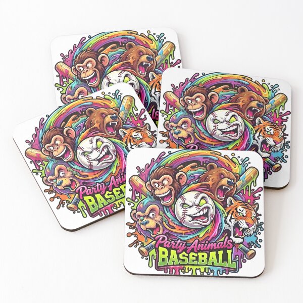 Item preview, Party Animals Baseball | Cute Kawaii Funny Animal Squad Sports  designed and sold by MyTeeSh.