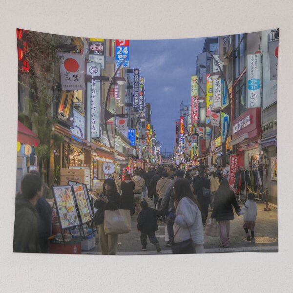 Item preview, Evening Shoppers at Ueno Nakadori Shotengai, Tokyo designed and sold by Pix4Japan.