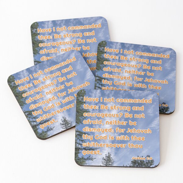 Item preview, Joshua 1:9 be strong and courageous - Inspirational Bible Verse designed and sold by InsprtnlArtbyDP.