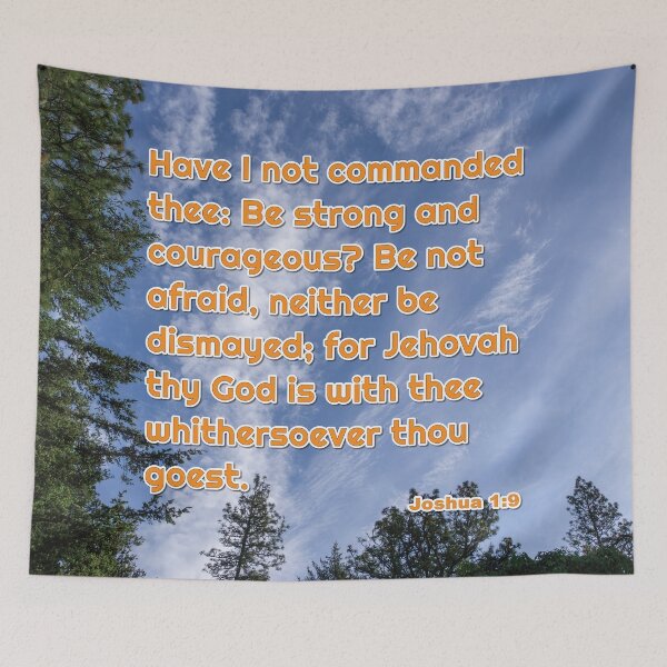 Item preview, Joshua 1:9 be strong and courageous - Inspirational Bible Verse designed and sold by InsprtnlArtbyDP.