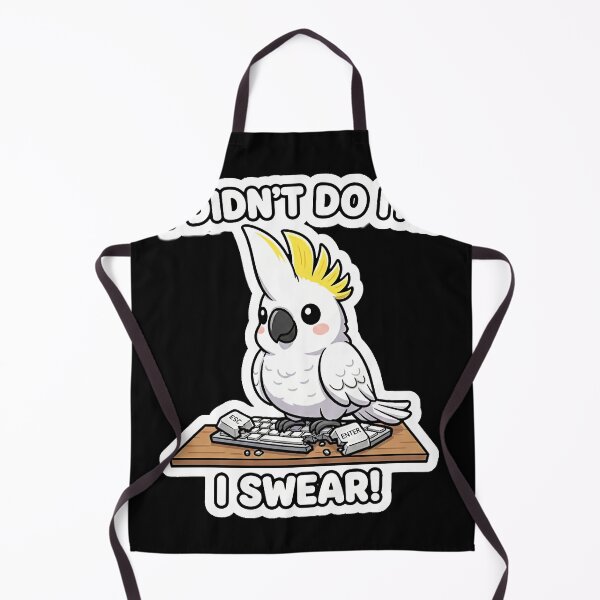 Item preview, Cockatoo Parrot Keyboard Destroyer - I Did Not Do It Kawaii designed and sold by WAWERJ STUDIO.