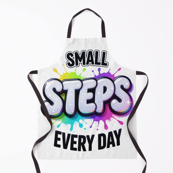 Item preview, Modern Rainbow Splatter Sticker – Small Steps Every Day Inspirational Design designed and sold by ARTCREATESHOP.