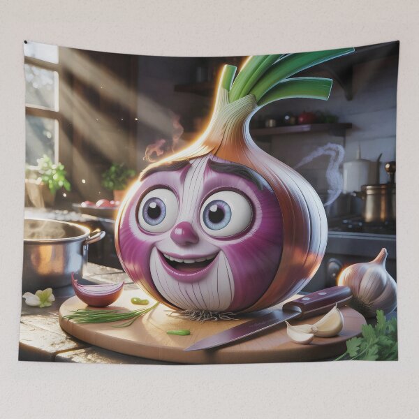 Item preview, Onion is the boss in the kitchen. designed and sold by MyHappyArtShop.