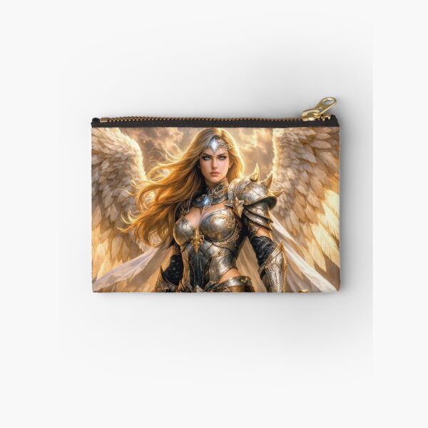 Item preview, Celestial Angel Warrior with Sword – Epic Fantasy Angel Guardian Artwork designed and sold by DrakariArt.