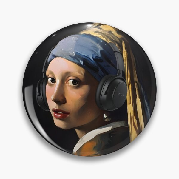 Item preview, Funny Girl with a Pearl Earring, Headphones designed and sold by Shoot-The-Moon.