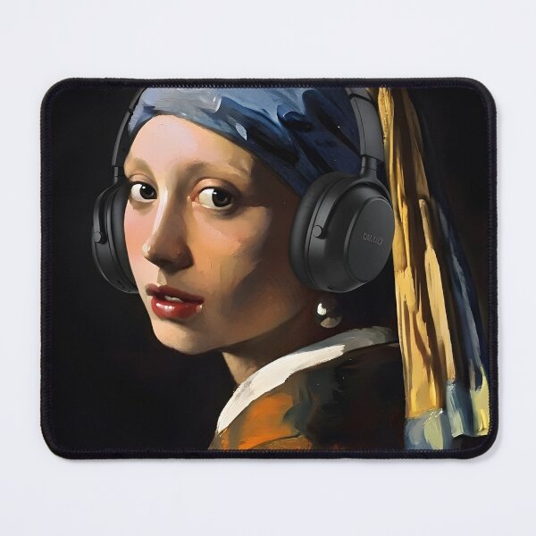 Item preview, Funny Girl with a Pearl Earring, Headphones designed and sold by Shoot-The-Moon.