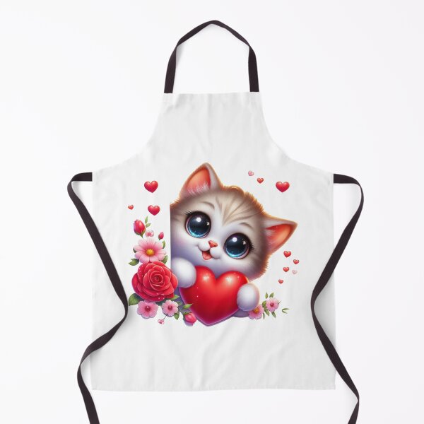 Item preview, Adorable Kawaii Kitten with Red Heart designed and sold by KrisGraphic45.