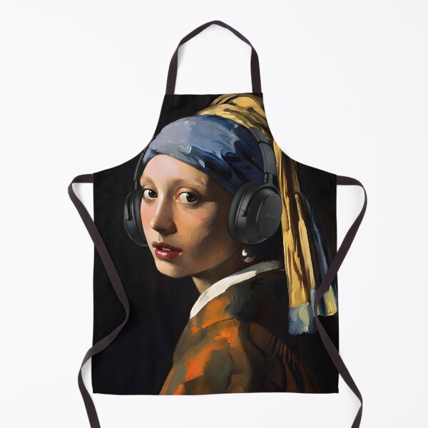 Item preview, Funny Girl with a Pearl Earring, Headphones designed and sold by Shoot-The-Moon.