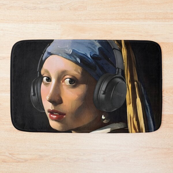 Item preview, Funny Girl with a Pearl Earring, Headphones designed and sold by Shoot-The-Moon.