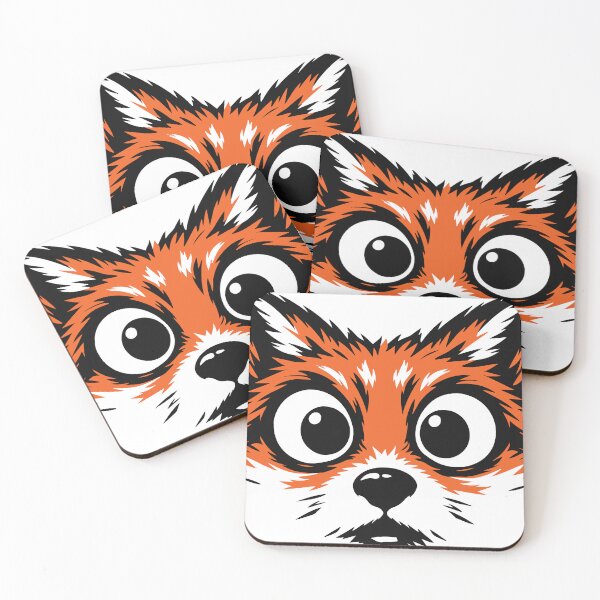 Item preview, Stunned fox with expressive wide eyes — great for stickers with emotional appeal. designed and sold by Dejbar.