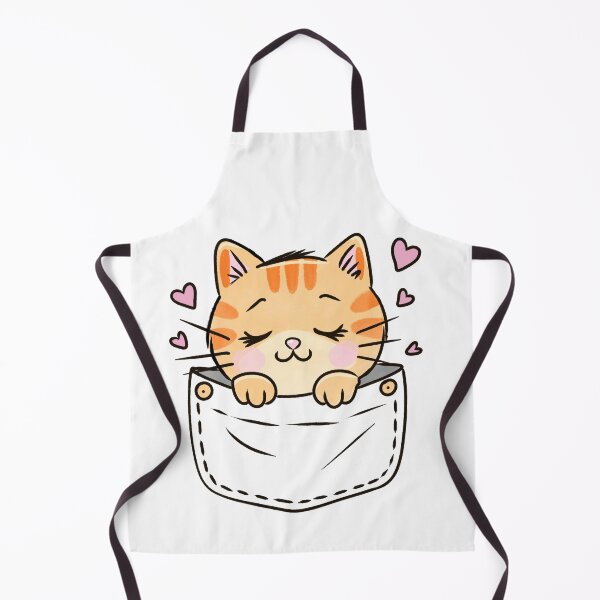 Item preview, Cute Cat in Pocket T-Shirt – Kawaii Pocket Kitty with Hearts – Adorable Cat Lover Gift designed and sold by SimoesArtistry.