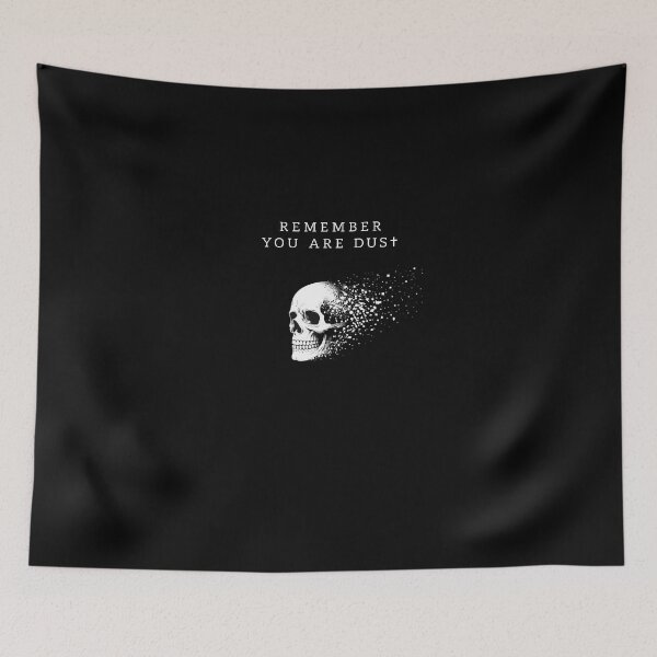 Item preview, Remember That You Are Dust – Minimalist Memento Mori Skull Design designed and sold by CyrilloArt.